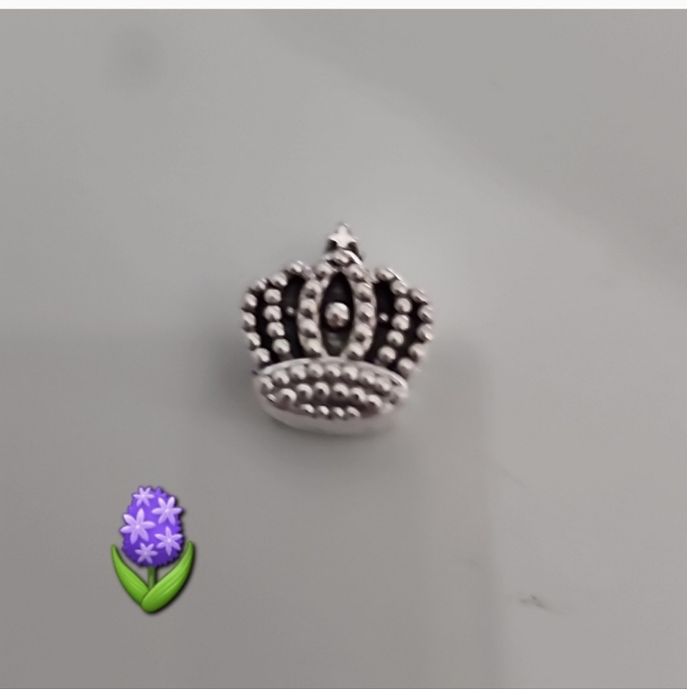 Crown  Charm for European Style Bracelets Fits Pandora Systems